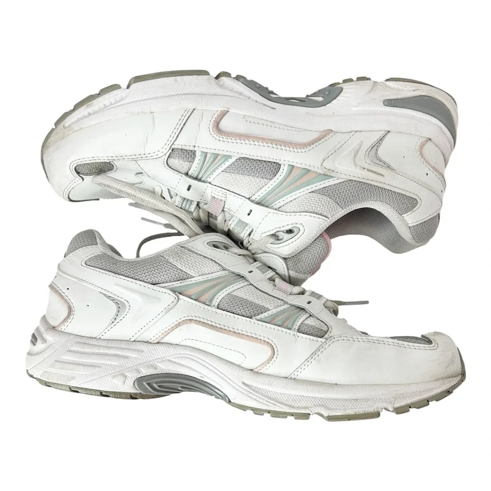 Vionic Walker Sneakers Women 11 White Leather Orthotic‎ Arch Support Shoes